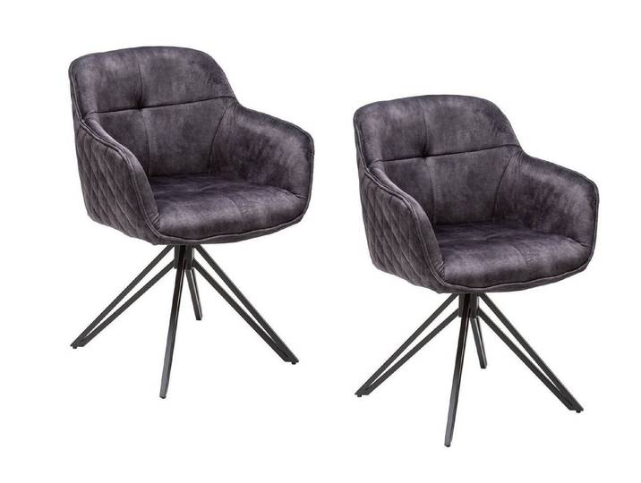 Sitheim® Drehstuhl Utopia Drehbarer Stuhl Samt, Retrostil (Set, 2 Stück) (2 St), Ein schöner Stuhl für Ihre Küche oder Ihr Esszimmer