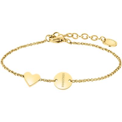 Armband LIEBESKIND BERLIN "Schmuck Edelstahl Together Today Everyday Herz", gold (gelbgoldfarben), Armbänder, Damen, 20cm, Edelstahl, Armband