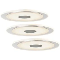 Paulmann 3er-Set LED Einbauleuchte PREMIUM LINE WHIRL, rund, Ø 15cm, 3x 6W 3000K 450lm, Alu gedreht/satiniert PAUL-92543