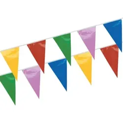 Papstar 10 X Wimpelkette, Folie 4 m farbig wetterfest