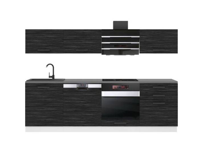 Cuisine Complète - B BELINI GROUP - Modèle LINDA - 240 cm - Ébène Royal - Design Contemporain