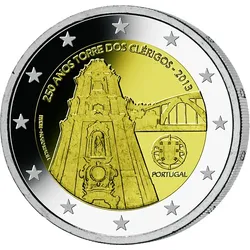 2 Euro Portugal 2013 Glockenturm Clérigos-Kirche