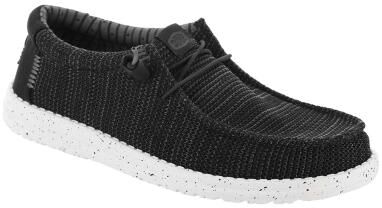 Hey Dude Wally Stretch Sox - Mens 10 Black Oxford Shoes Medium