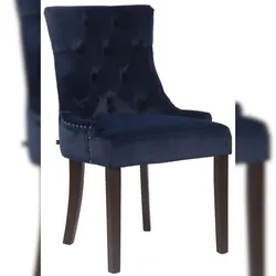 CLP Esszimmerstuhl Aberdeen Samt blau/antik