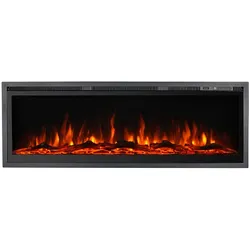 Divina Fire Elektrischer Kamin, Wand-, Front- oder Einbaukamin, CHICAGO130, L127 x T14 x H45