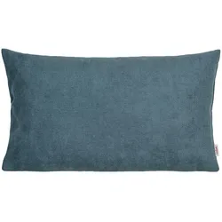 KISSENHÜLLE FarbTon Chenille-Haptik nordlicht-blau 50/30 cm
