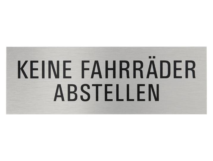 Alu-Schild Keine Fahrräder 25 × 8 cm