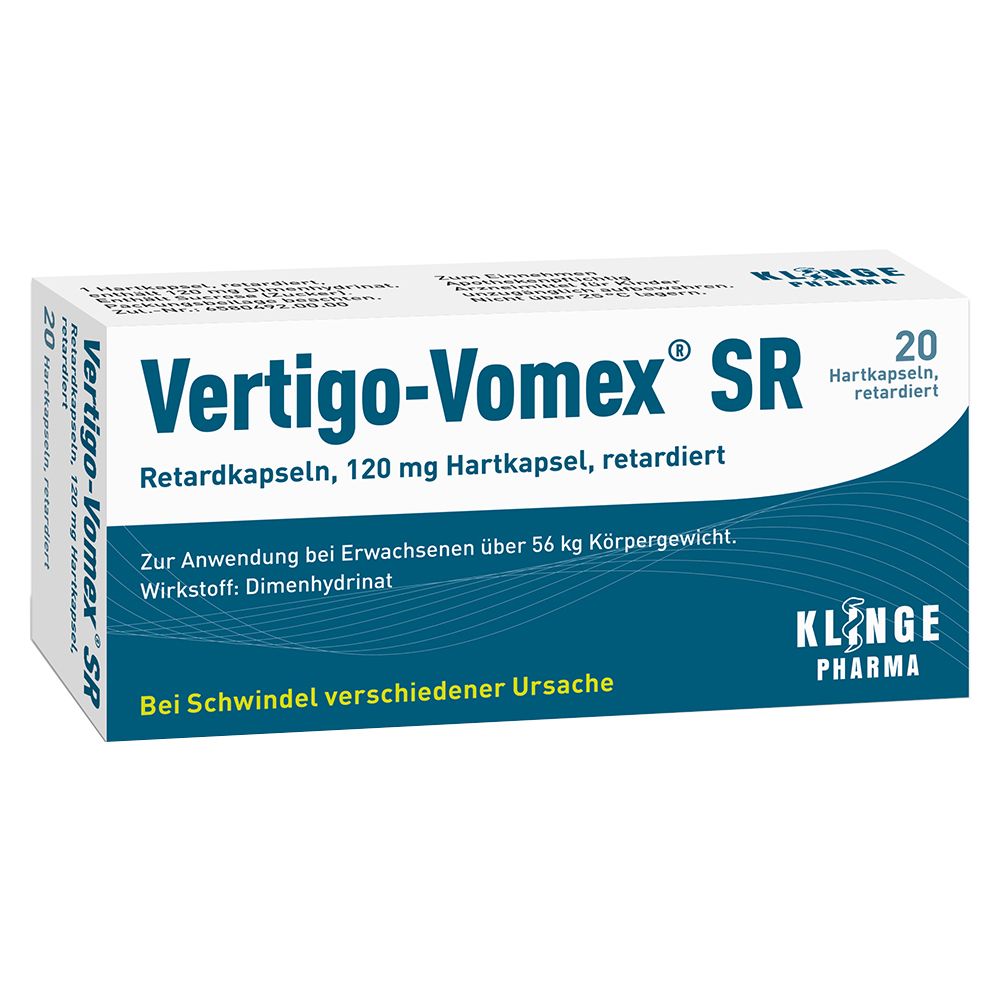 Vertigo-Vomex SR Retardkapseln 20 St Retard-Kapseln