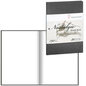 Hahnemühle Skizzenbuch 10628692 Nostalgie, A5 hoch, 190 g/m², weiß, Fadenbindung, Hardcover, 40 Blatt