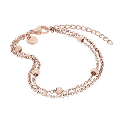 Armband TOM TAILOR "Schmuck Geschenk Edelstahl Kugeln", rosa (roségoldfarben), Armbänder, Damen, 20cm, Edelstahl, Armband
