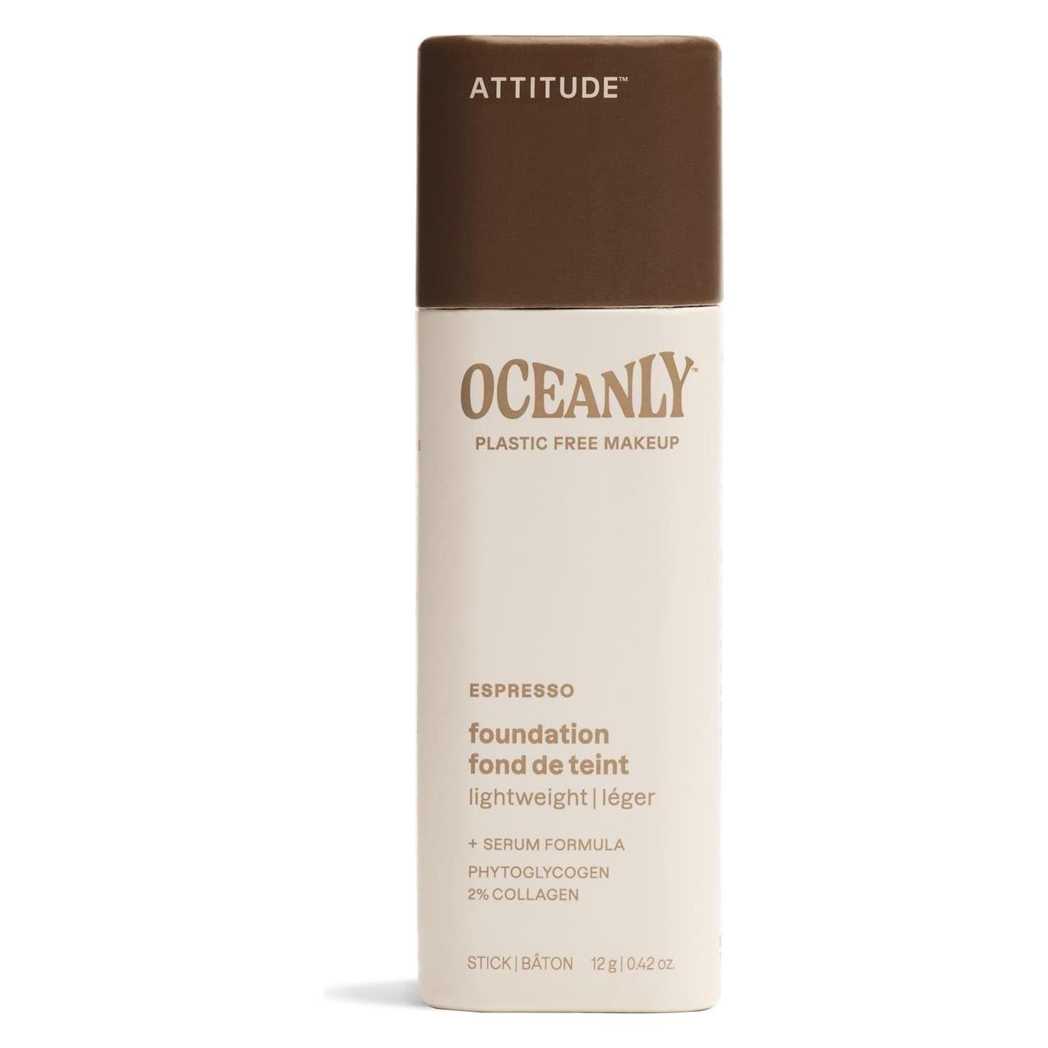 Attitude Oceanly Light Coverage Foundation Stick Titanium Dioxide-Free EWG (Espresso) (48837501)