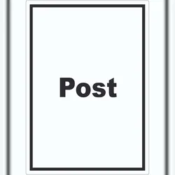 HB-Druck Post Aufkleber mit Text Annahme Brief Paket hochkant A4 (210x297mm)