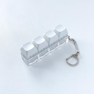 Multisell Products Hub DIY Clicker Keycap Keychain Stress Relief Toy For Kids & Adults white