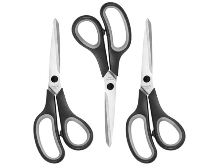 COM-FOUR® 3x schaar, grote keukenschaar met comfortabele grip