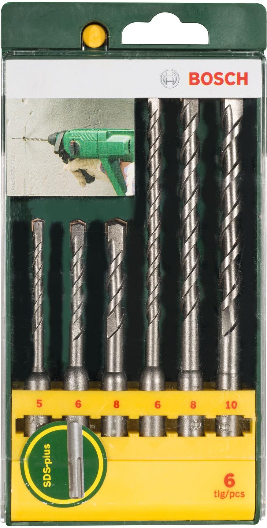 Bohrersatz BOSCH "SDS plus, 6-teilig", grau, Bohrer, Bohrersatz grau Einheitsgröße