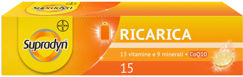 BAYER SpA Supradyn Ricarica Integratore Multivitaminico e Minerali 15 Compresse Effervescenti