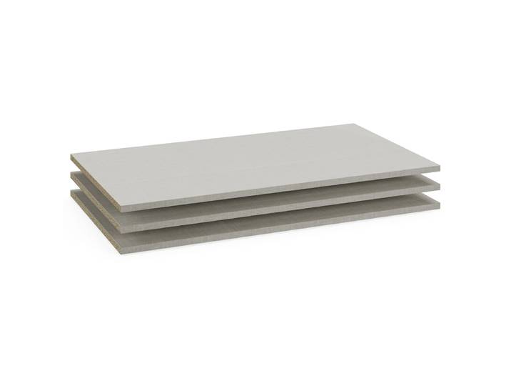 Einlegeboden - 45er Tiefe 90cm Beige 3er Set Spanplatte, lackiert