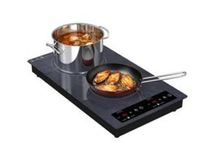 Plaque Induction 2 Feux 3000W Domino Plaque de Cuisson Électrique Encastrable ou Pose Libre avec 9 Niveaux et Minuterie Réchaud