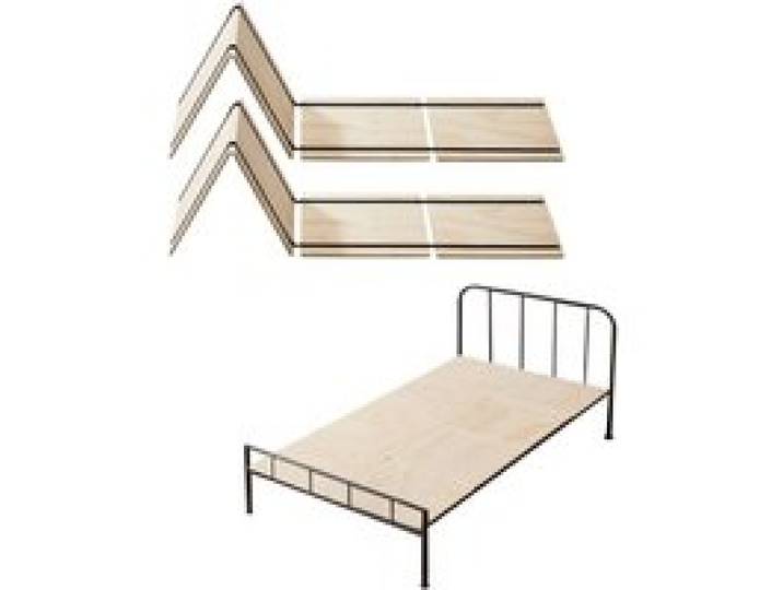 VEVOR Bunkie Board in Twin-Größe faltbare Bettbrettlatten mit Verbindung, Holzmatratzenauflage, Unterstützung unter Matratzenbrettern, gebrauchsfertig, 8-teilig, Naturholz Latten