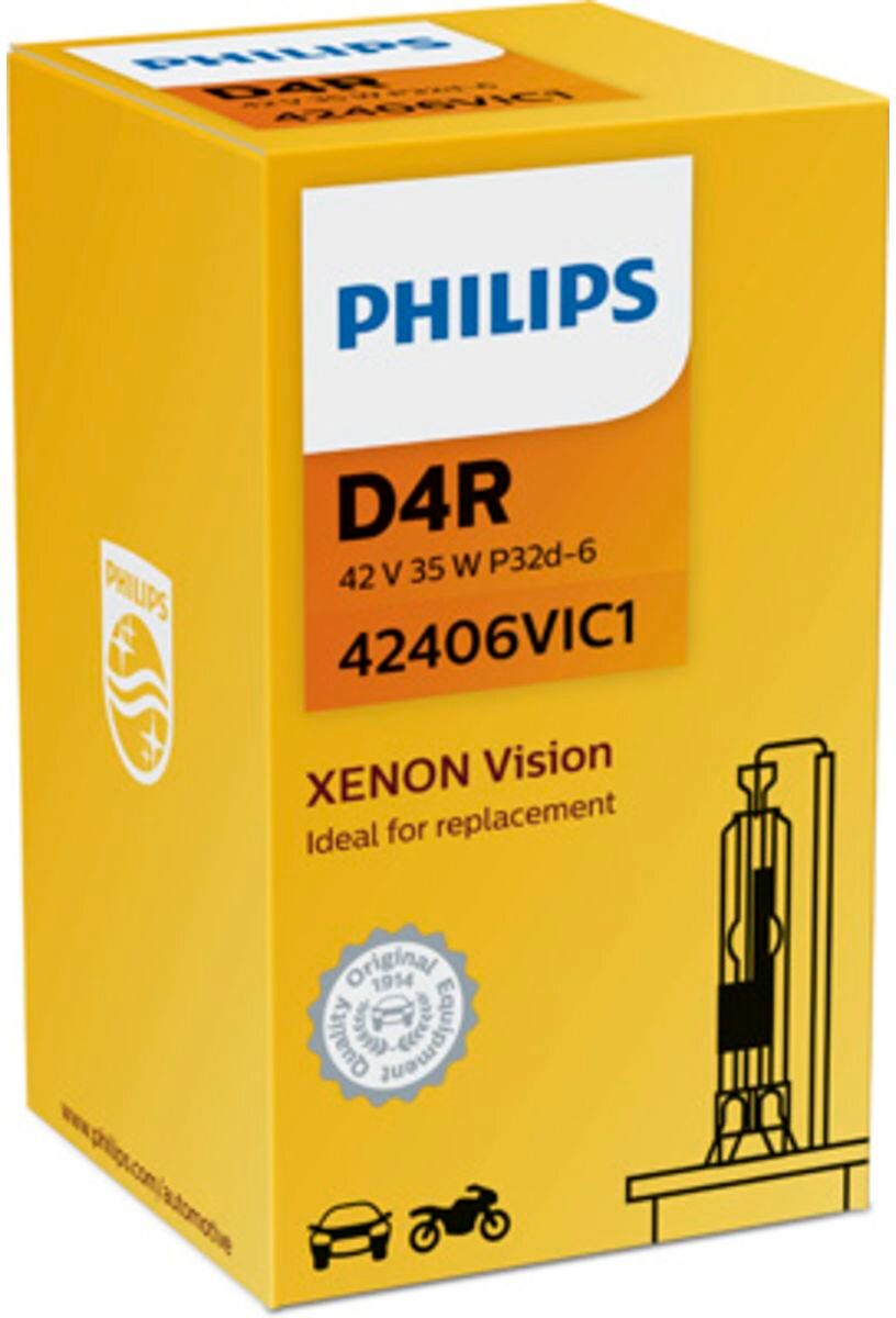 Glühlampe Xenon PHILIPS D4R Vision 42V, 35W, 1 Stück
