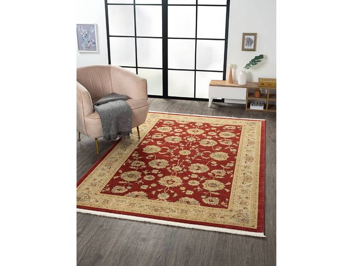 Kurzflorteppich Maryam III Rot 160 x 230cm Mischgewebe
