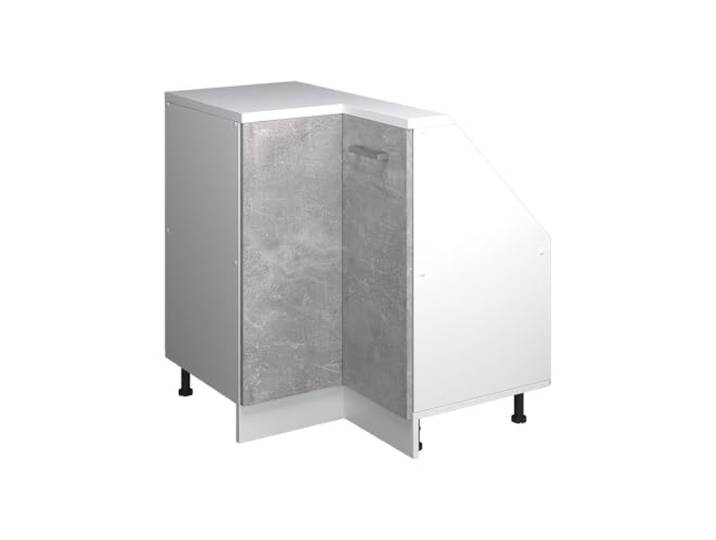 Vicco Dachschrägen-Eckschrank Rion, Beton/Weiß