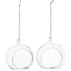 Kugeln aus Glas, 8 cm Ø, 2 Stück