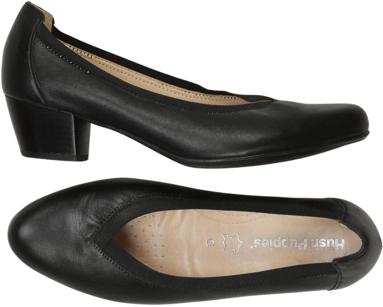 Hush Puppies Damen Pumps, Schwarz, Gr. EU 34 (US 4), Leder - Second Hand