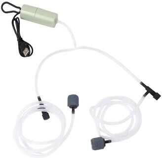 Uplifted Finds USB Aquarium Oxygen Air Pump Dual Outlet Silent Aerator green