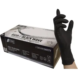 NITRAS® Einmalhandschuhe BLACK WAVE M schwarz