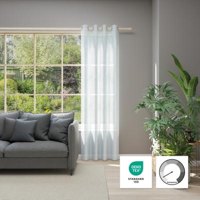 Vorhang NEUTEX FOR YOU "Allure" Gr. 1, grau (hellgrau), B:140cm H:245cm, Jacquard, Polyester, Gardinen, HxB: 245x140, Ösenschal mit Metallösen