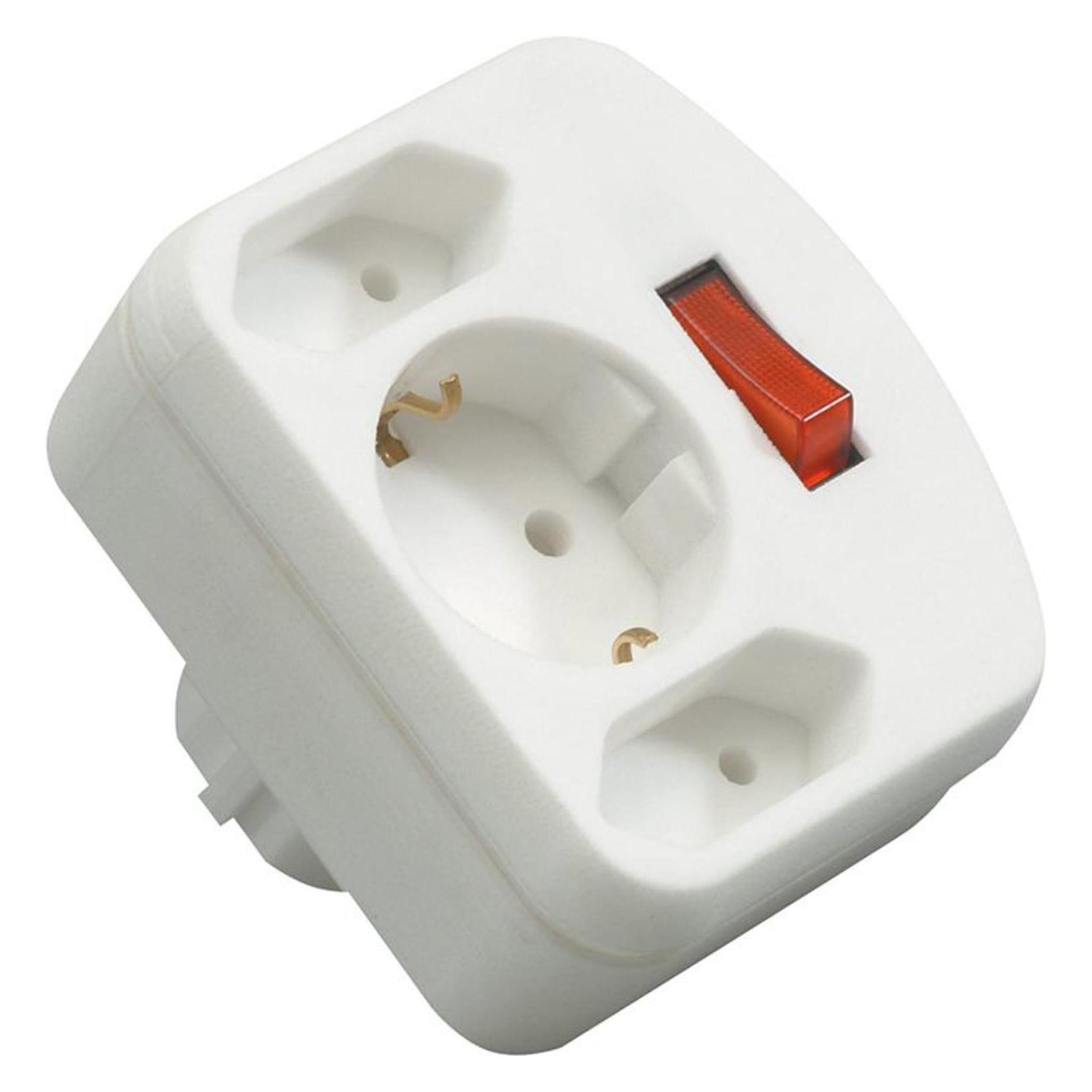 REV 3-fach Adapter mit Schalter (CEE 7/3) (00135101)