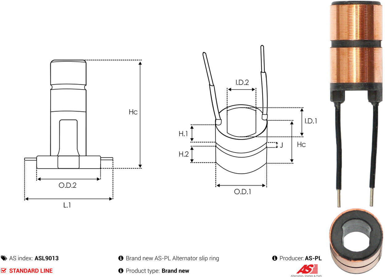 As-Pl Schleifring, Generator Asl9013