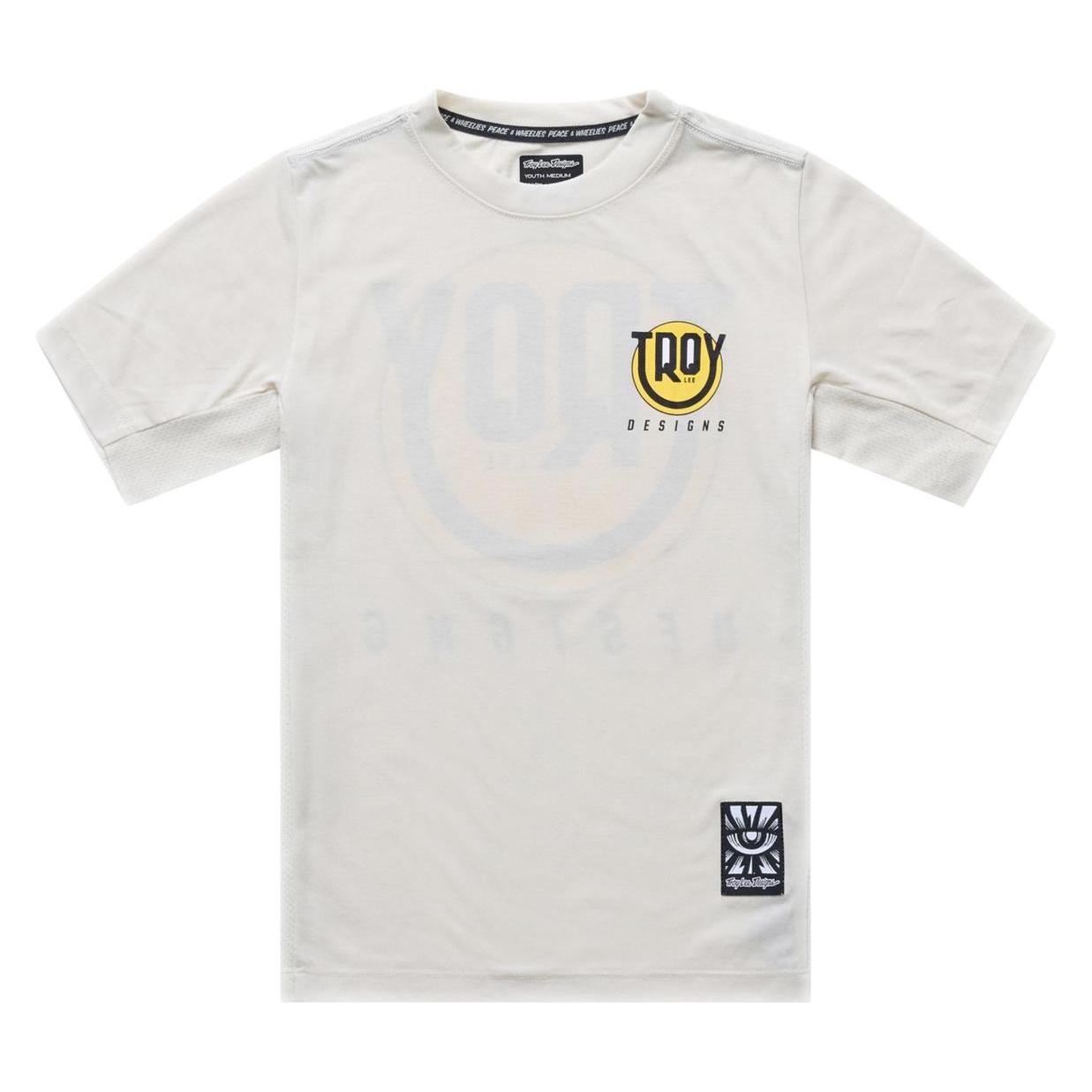 Troy Lee Designs Skyline Ride SS Tee, Happy, pumice, youth M (M) (384062003)