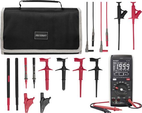 VOLTCRAFT VC-232 Multimeter mit MLSet-100 Messleitungen und Tasche