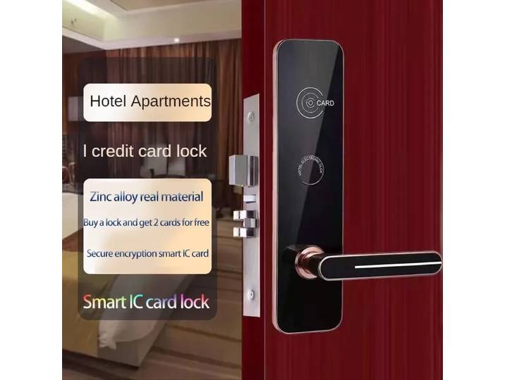 Serrure de porte d'hôtel à carte magnétique, serrure intelligente pour appartement, serrure électronique IC pour porte en bois