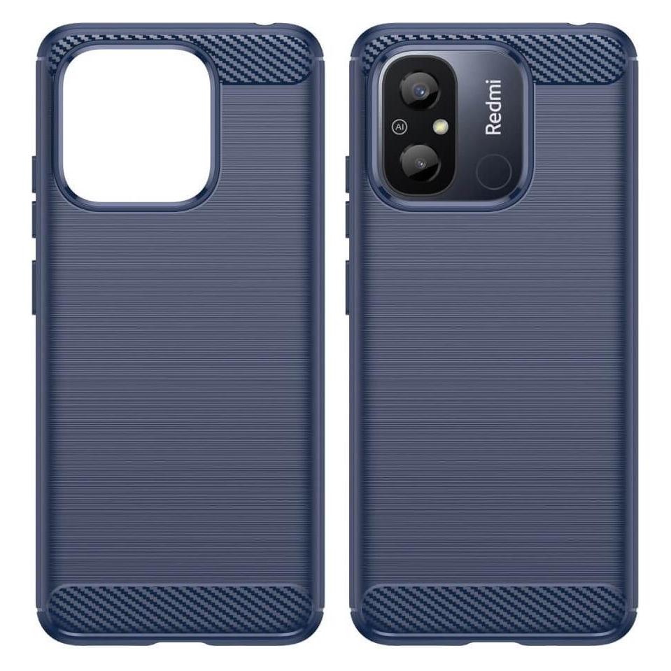 Cover-Discount Xiaomi Redmi 12C - Metall Carbon Look Hülle blau (Xiaomi Redmi 12C) (660126587C)
