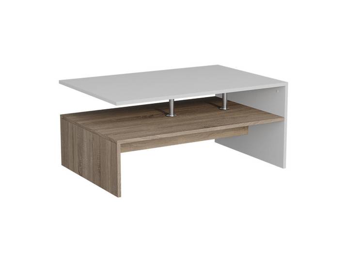 Vicco Couchtisch Amato Weiß/Sonoma 90 x 52.6 cm, Weiß, Sonoma Eiche, Holzwerkstoff, Rechteckig, 90x42.2x52.6 cm, Wohnzimmer, Wohnzimmertische, Couchtische