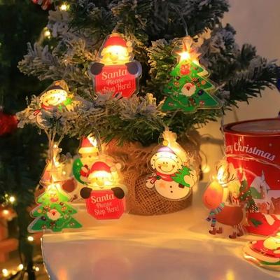 Uplift Treasures LED Christmas Character String Lights Festive Fairy Decor yellow 1.5m10led