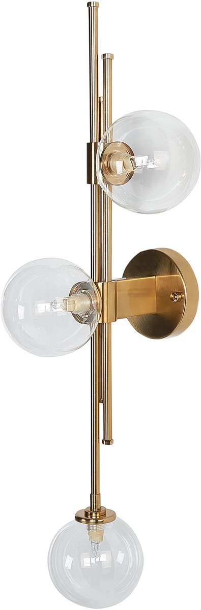 Beliani Tulija Wandlamp - Goud - Metaal en Glas