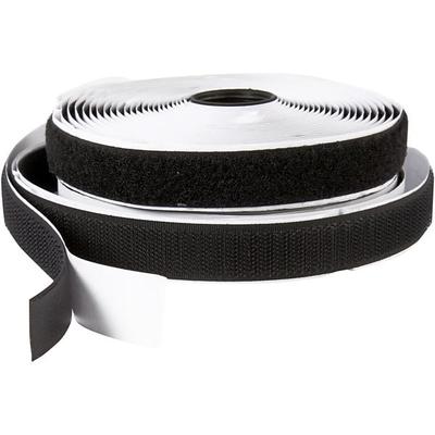 Creativ Company Klettband Haken & Ösen, selbstklebend, B 20 mm, Schwarz, 5 m, 1 Rolle