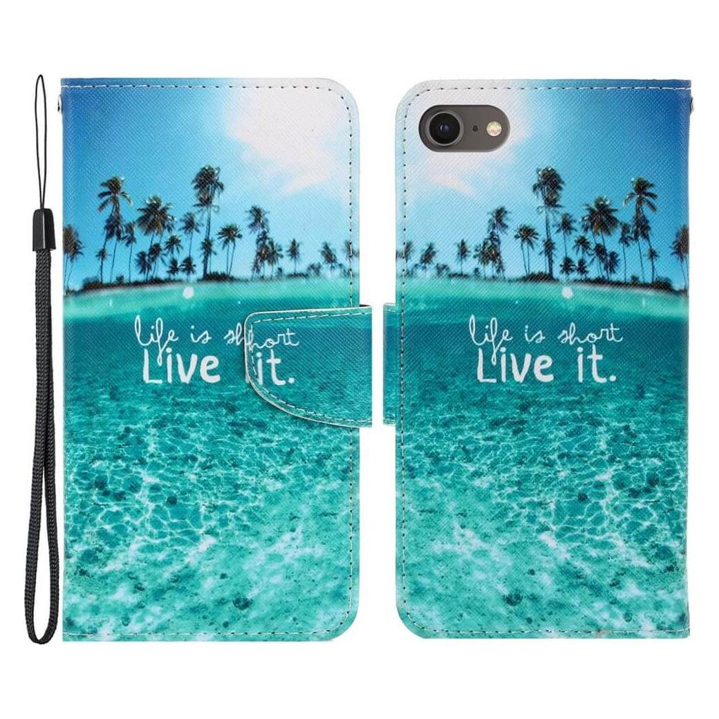Cover-Discount iPhone SE / 8 / 7 - Leder Etui Hülle Meer (Apple iPhone 7, Apple iPhone 8) (101132289M)
