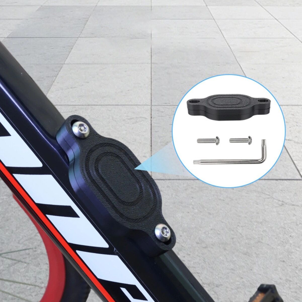INF Locator Schutzhülle kompatibel mit Xiaomi Tag - Fahrrad-Flaschenhalter Befestigung, 3D-gedrucktes ABS mit Diebstahlschrauben