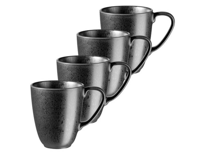 Mäser Tassenset Essential, Schwarz, Keramik, 6-teilig, 420 ml, 11 cm, Made in Europe, Kaffee & Tee, Tassen, Kaffeetassen-Sets