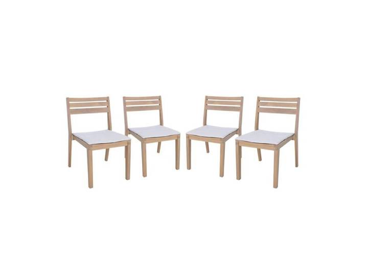 sweeek - Chaise de jardin bois d'acacia (lot de 4) MERINA