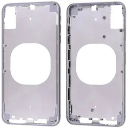 Silberne Rückenabdeckung ohne Glas, passend für iPhone XS Max