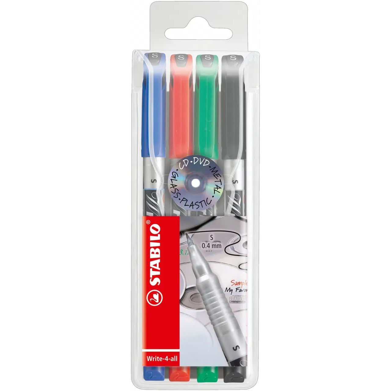 STABILO Write-4-all Permanentmarker farbsortiert 0,4 cm, 4 St.