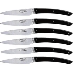 Laguiole Jean Dubost Messer Set 6 tlg., Acrylic Black, Küchenmesser, Schwarz