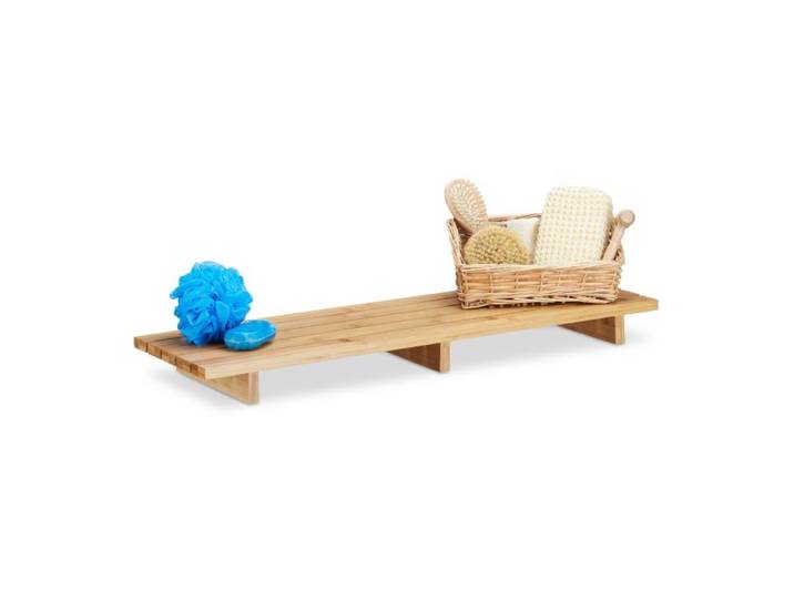 Relaxdays Badewannenablage Bambus 70 cm