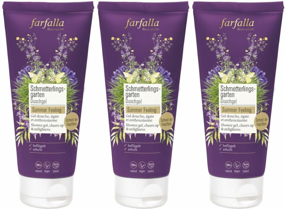 Farfalla Duschgel Schmetterlingsgarten 200 ml x3 3x200